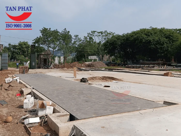 Cân ô tô điện tử 120 tấn, kích thước 18x3m, lắp đặt tại huyện Lương Sơn, Hòa Bình