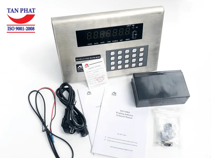 Đầu cân điện tử XK3118K8 sử dụng công nghệ xử lý số ∆-∑ cung cấp kết quả cân chính xác.