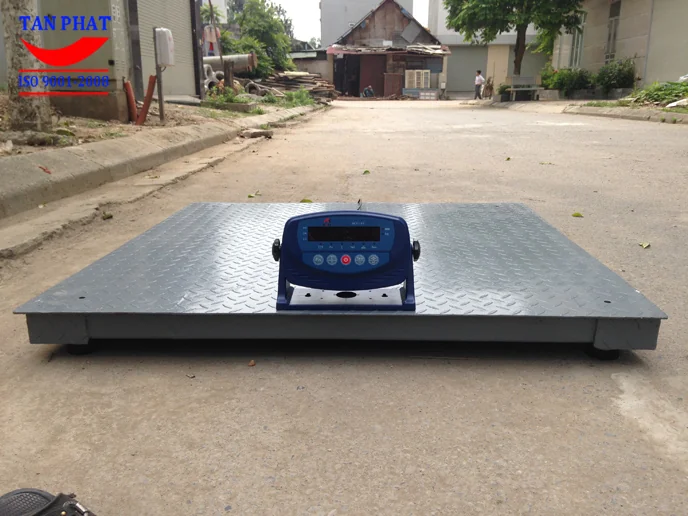 Cân sàn điện tử 1 tấn sử dụng đầu cân XK3118T1